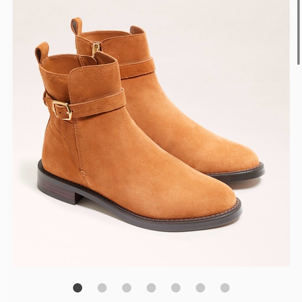 NWT Sam Edelman Nolynn Buckle Bootie. Size 9. Saddle suede color/material.